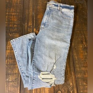 Express super high rise mom Jean